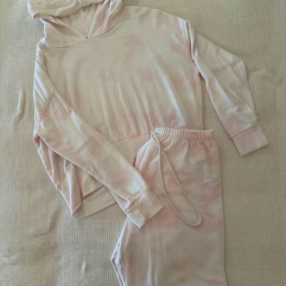 Tie Dye Pink & White Sweat Set